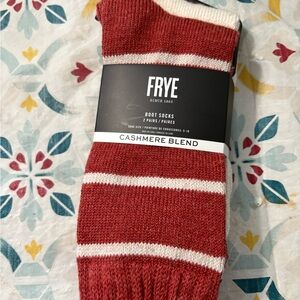 New FRYE Women's Cashmere Blend Boot Socks 2 Pairs Sz 5-10